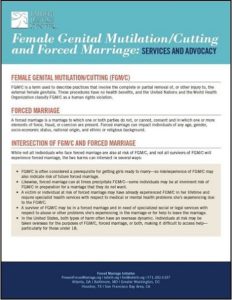 FGMC and Forced Marriage Fact Sheet