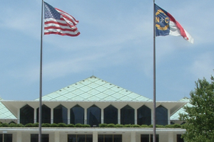 US and NC flags